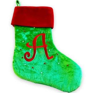 Christmas stocking with the letter A
